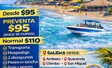 Tour a Montañita 2026 desde Ambato, Guaranda, Chimbo y San Miguel – Semana Santa Ecuador