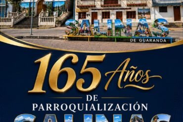 Celebración de los 165 años de parroquialización de Salinas de Guaranda con ferias ganaderas, exposición de productos comunitarios, eventos culturales, elección y coronación de la reina, sesión solemne y tradicionales toros de pueblo en la provincia Bolívar, Ecuador.